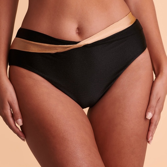 Santemare โฆ New Premium Shinny Black & Gold Bikini Bottom (XL) - Picture 7 of 7